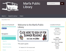 Tablet Screenshot of marfapubliclibrary.org